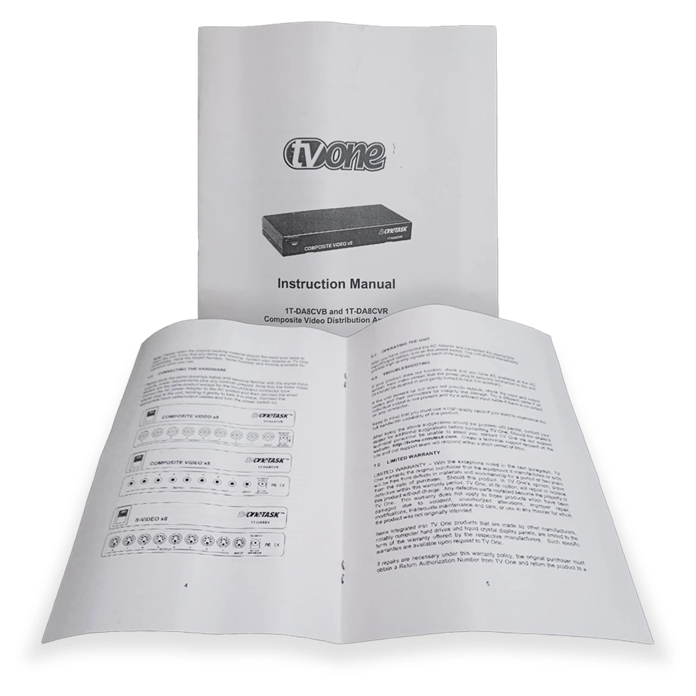 Distribuidor Splitter SDI 1x8 BNC 100Hz de Banda (TV ONE)
