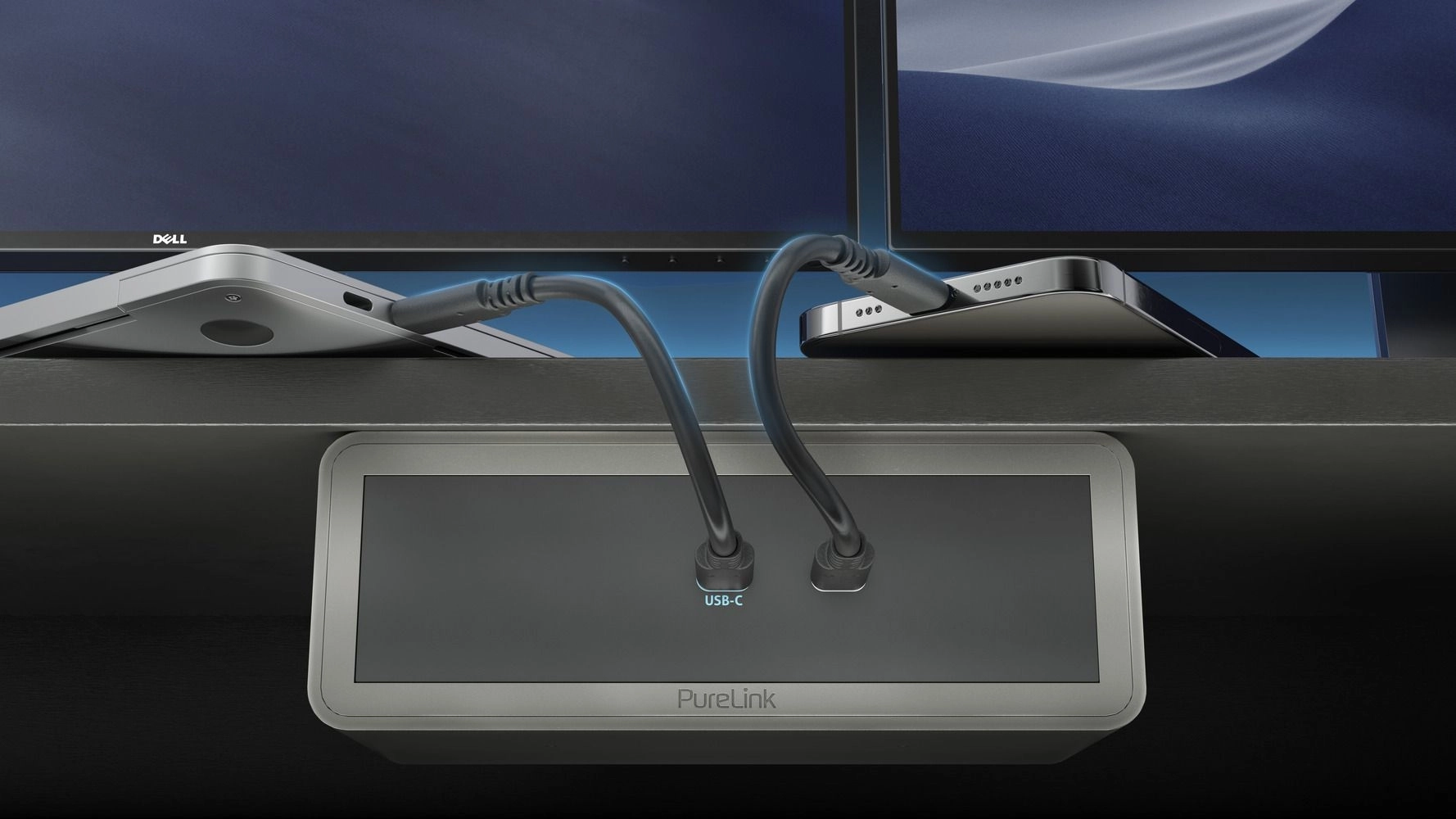 Dock Mediahub 2 USB C e A 5Gbps Com Saídas 8K 5K e 4K Ethernet Gigabit Cinza (Purelink)