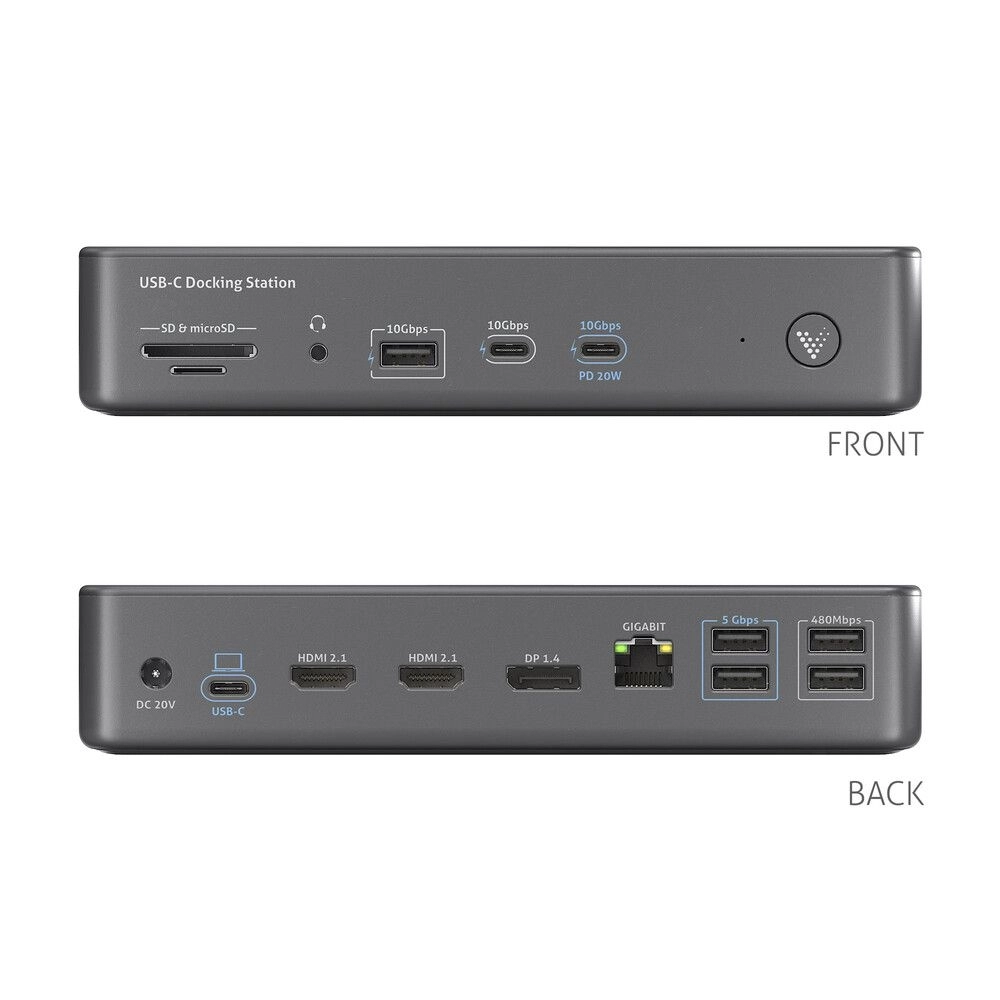 Docking Station USB-C 3.2 e HDMI 2.1 8k 30hz 15 em 1 (PURELINK)