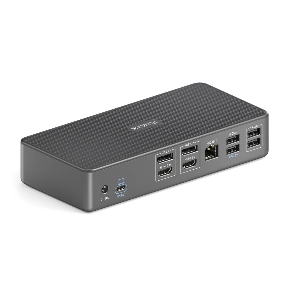 Docking Station USB-C 4K com Ethernet Gigabit (PURELINK)