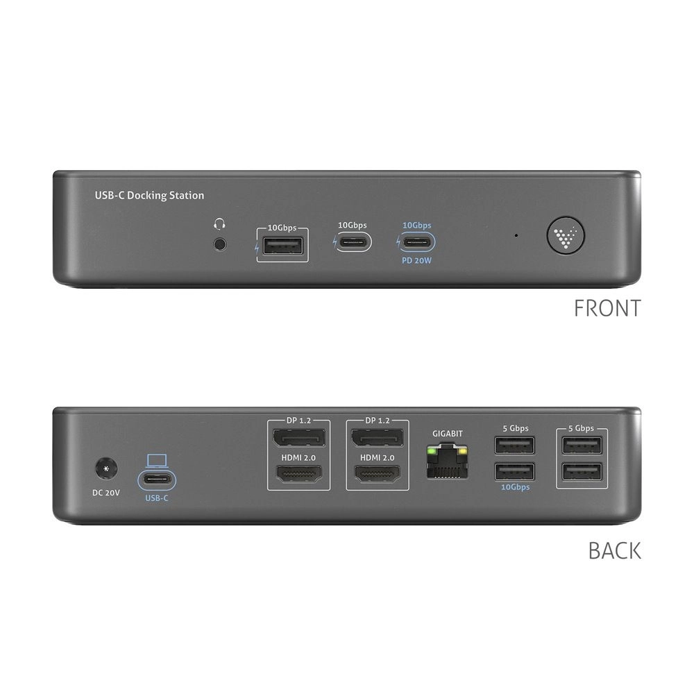 Docking Station USB-C 4K com Ethernet Gigabit (PURELINK)