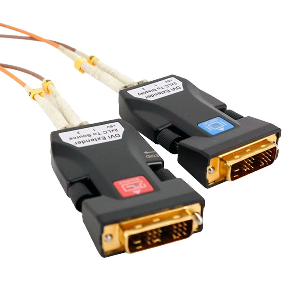 EXTENDER DVI VIA FIBRA ÓPTICA 2 LC COM TRANSMISSOR E RECEPTOR (FLEXPORT)