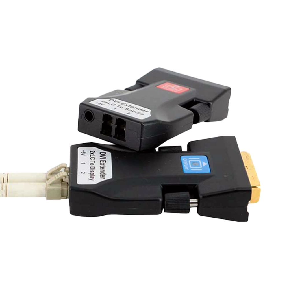EXTENDER DVI VIA FIBRA ÓPTICA 2 LC COM TRANSMISSOR E RECEPTOR (FLEXPORT)