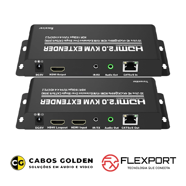 EXTENDER HDMI KVM 2.0 4K 60HZ SBRE1 CAT-5/6 STANDART (FLEXPORT)