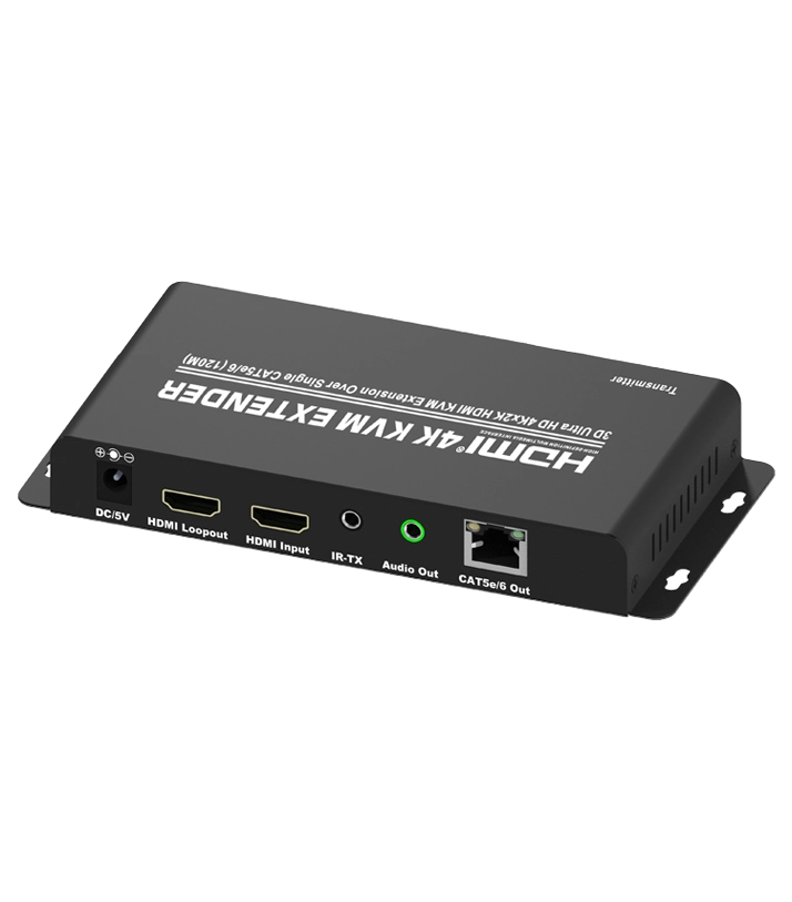EXTENDER HDMI VERSÃO 1.4 4K 30HZ KVM VIA CABO CAT5E E 6 COM IR ATÉ 120M (FLEXPORT)