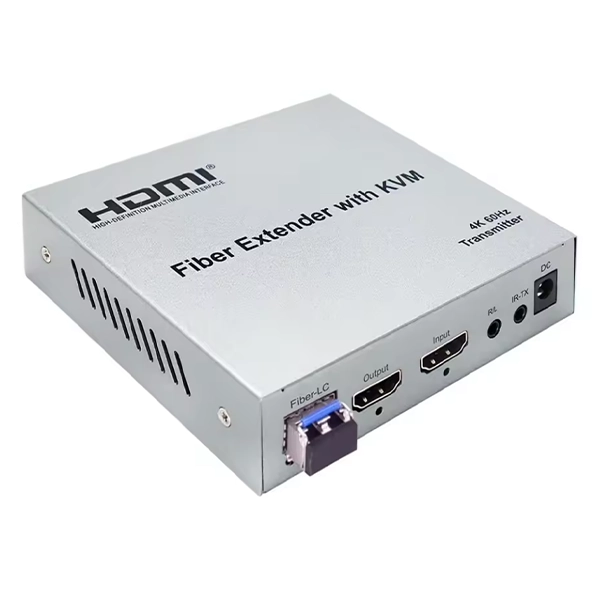 EXTENDER HDMI KVM VIA CABO ÓPTICO LC - 4K 60HZ - HDCP 2.2 - COM MINI GBIC (CG) - 20KM