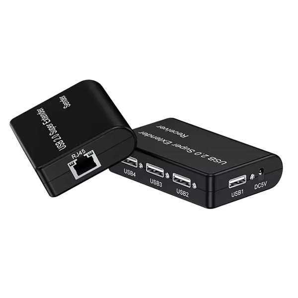 KIT DE EXTENDER USB 2.0 VIA CABO DE REDE 4 PORTAS USB DE ATÉ 60