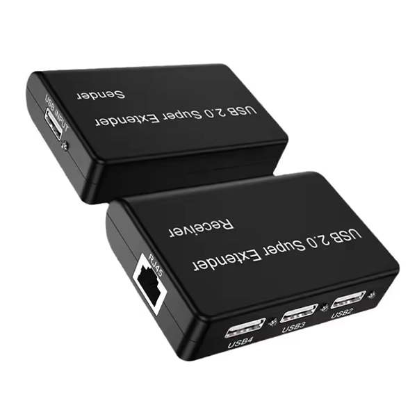 KIT DE EXTENDER USB 2.0 VIA CABO DE REDE 4 PORTAS USB DE ATÉ 60