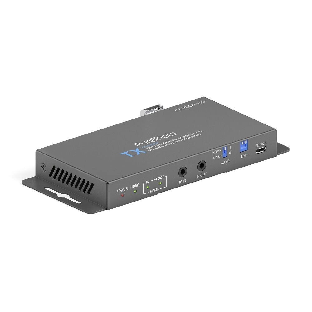 Kit de Extensores HDMI 2.0 via Fibra Óptica 4K 60Hz 18Gbps com Loop Out IR e RS232 (PURELINK)