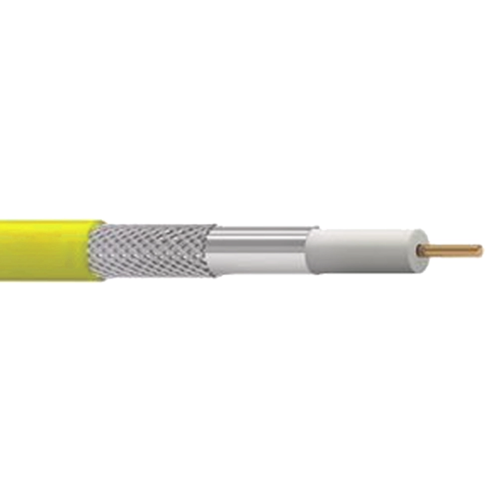 FIO COAXIAL VIDEO PROFISSIONAL 8MM 0,35MM OFHC COM DUPLA BLINDAGEM - AMARELO
