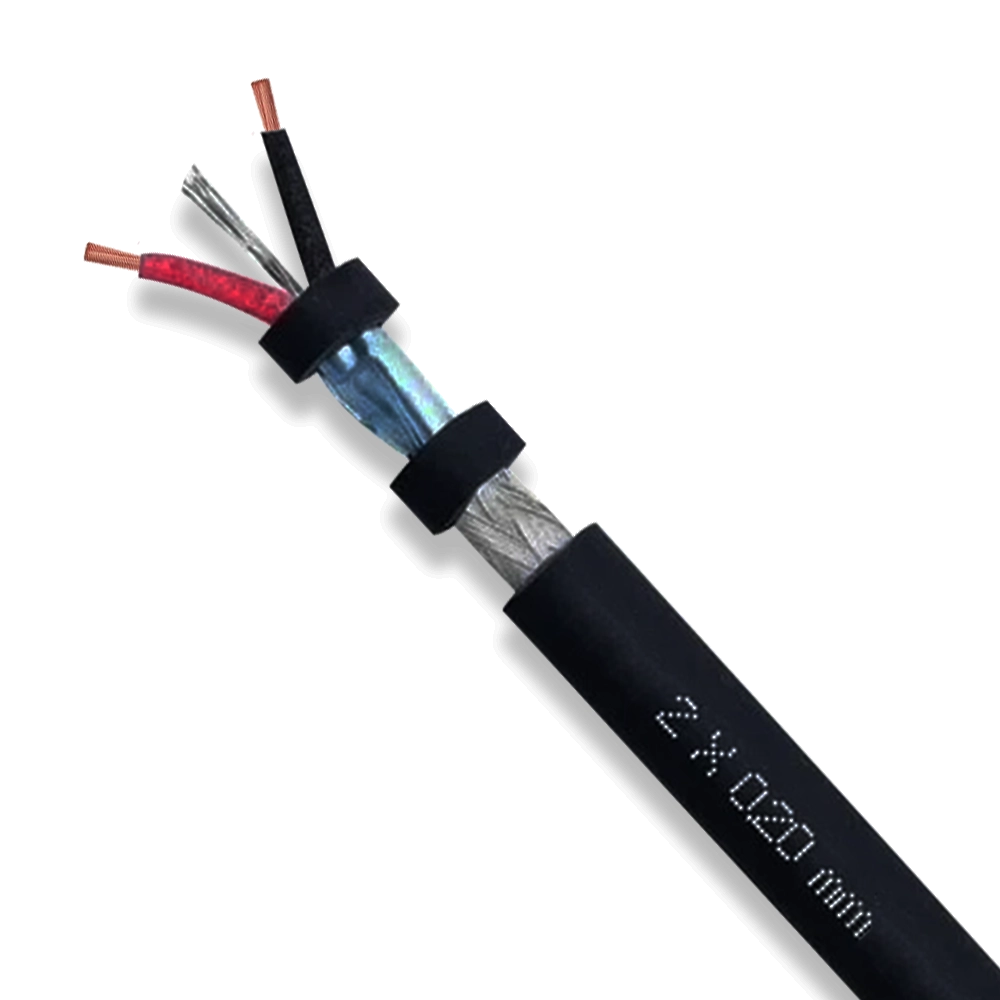 FIO DE MICROFONE 2X26 AWG 4MM COM DUPLA BLINDAGEM F/T OFHC