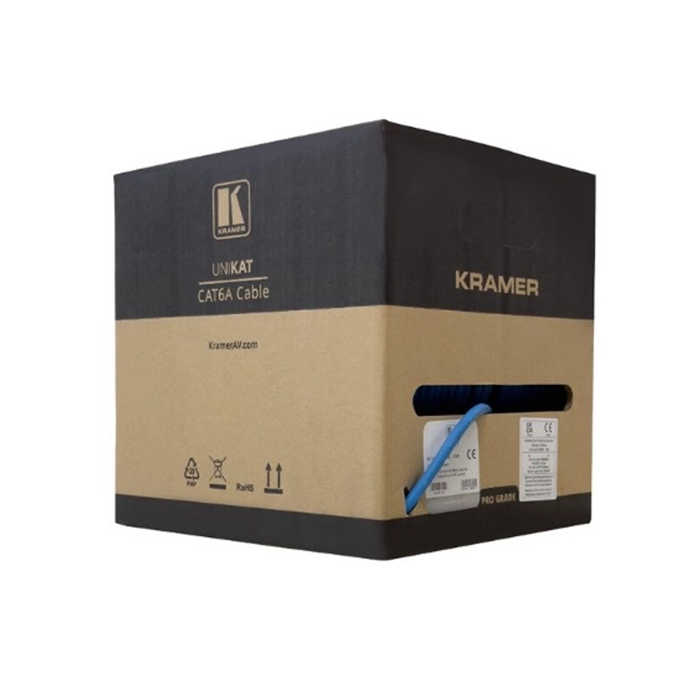 FIO DE REDE CAT6A U/FTP 4PX22AWG BLINDADO PAR A PAR AZUL - (KRAMER)
