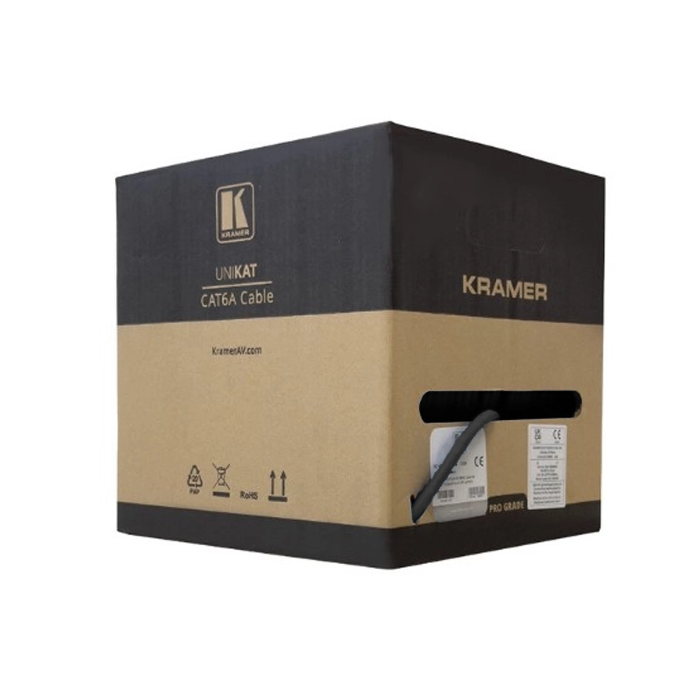FIO DE REDE CAT6A U/FTP 4PX22AWG BLINDADO PAR A PAR PRETO - (KRAMER)