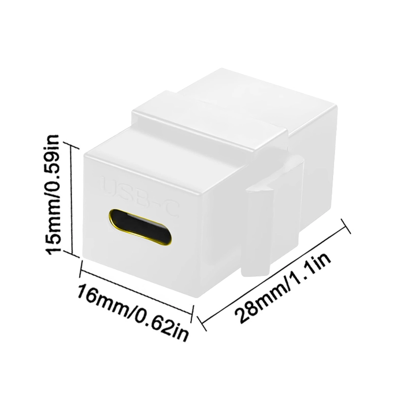 Keystone USB Tipo C Fêmea - BRANCO