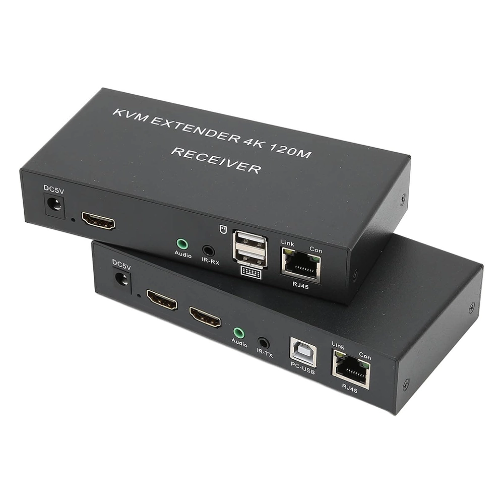 KIT DE EXTENDER KVM 4K 60HZ HDMI VIA FIBRA ÓPTICA SINGLEMODE 1SC ATÉ 20KM E REDE DE ATÉ 150M (CG)