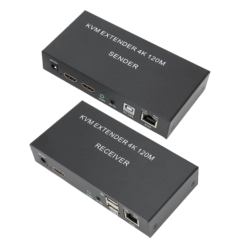 KIT DE EXTENDER KVM 4K 60HZ HDMI VIA FIBRA ÓPTICA SINGLEMODE 1SC ATÉ 20KM E REDE DE ATÉ 150M (CG)