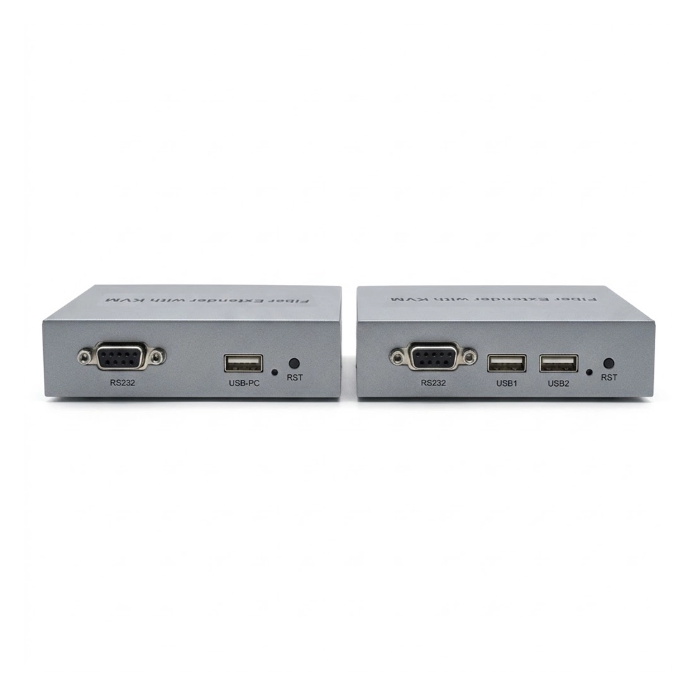 Kit de Extender HDMI 4K 60Hz HDCP 2.2  KVM Via Cabo Óptico Singlemode 1 LC de até 20Km (Acompanha Par de  Módulos Mini Gbic)