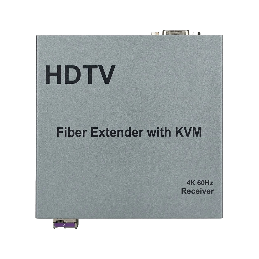 Kit de Extender HDMI 4K 60Hz HDCP 2.2  KVM Via Cabo Óptico Singlemode 1 LC de até 20Km (Acompanha Par de  Módulos Mini Gbic)