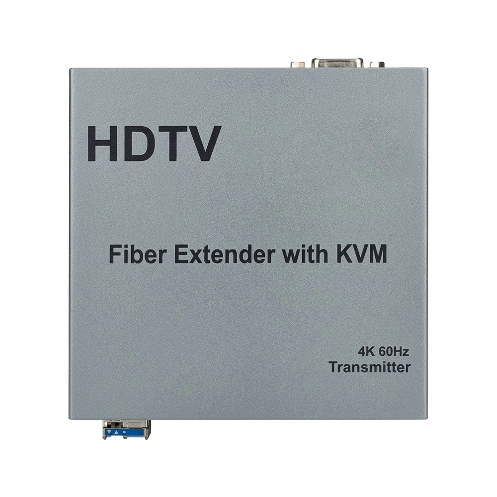 Kit de Extender HDMI 4K 60Hz HDCP 2.2  KVM Via Cabo Óptico Singlemode 1 LC de até 20Km (Acompanha Par de  Módulos Mini Gbic)