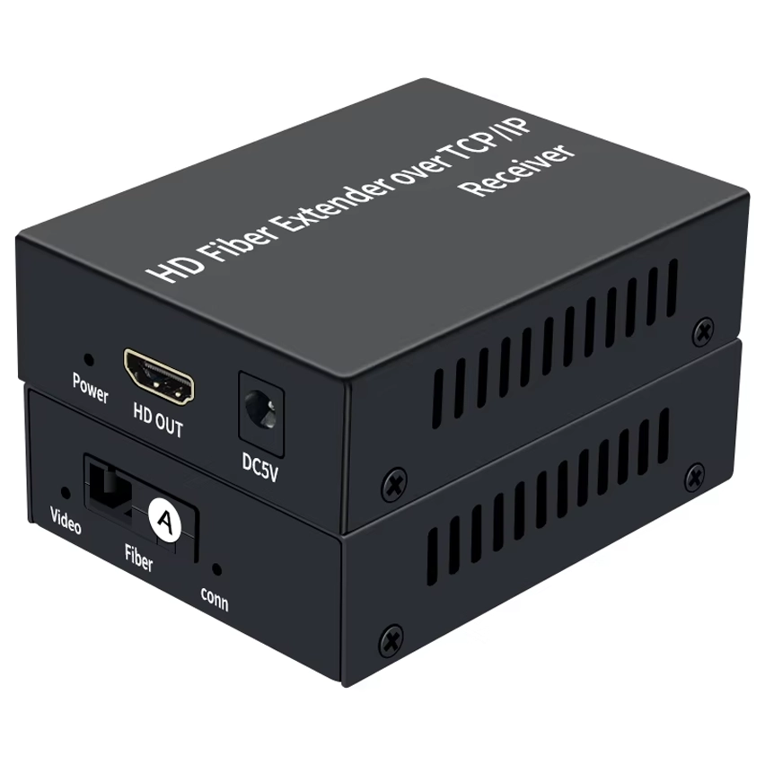 KIT DE EXTENDER HDMI FULL HD 60HZ VIA CABO DE FIBRA ÓPTICO 1SC SINGLEMODE DE ATÉ 3KM (CG)