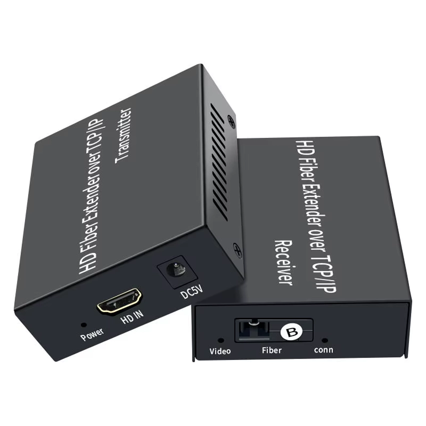 KIT DE EXTENDER HDMI FULL HD 60HZ VIA CABO DE FIBRA ÓPTICO 1SC SINGLEMODE DE ATÉ 3KM (CG)