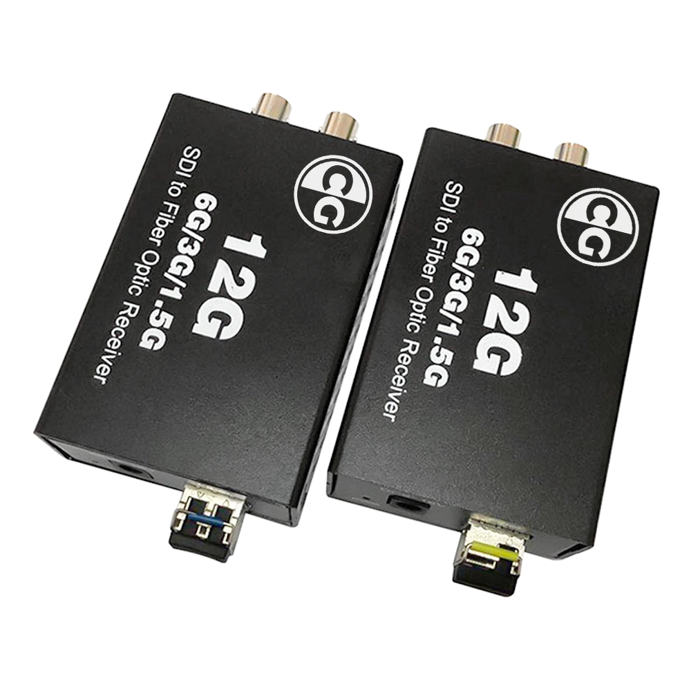 KIT DE EXTENDER SDI 12G 4K 60HZ VIA FIBRA ÓPTICA 2LC MULTIMODO COM LOOP DE ATÉ 60KM (CG)