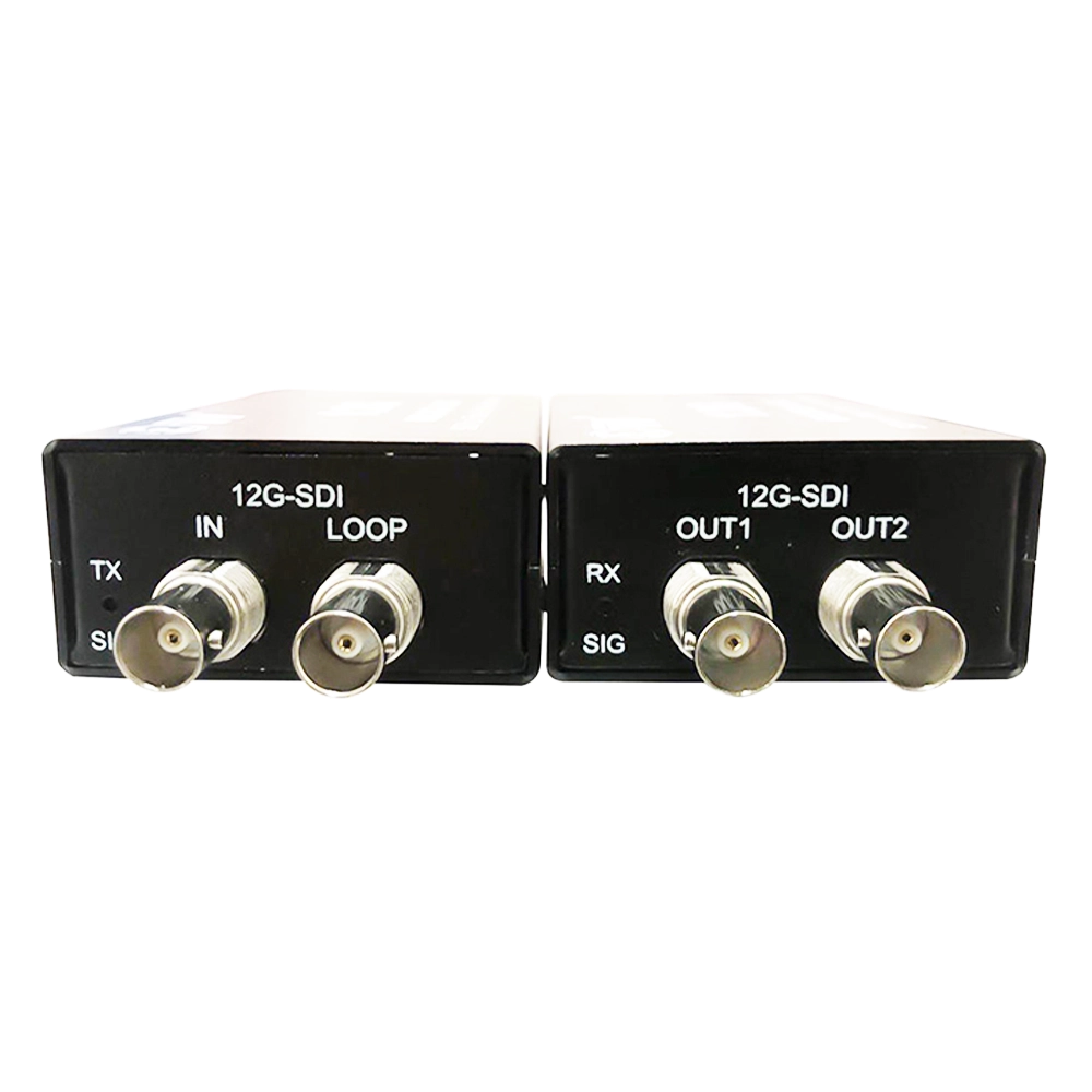 KIT DE EXTENDER SDI 12G 4K 60HZ VIA FIBRA ÓPTICA 2LC MULTIMODO COM LOOP DE ATÉ 60KM (CG)