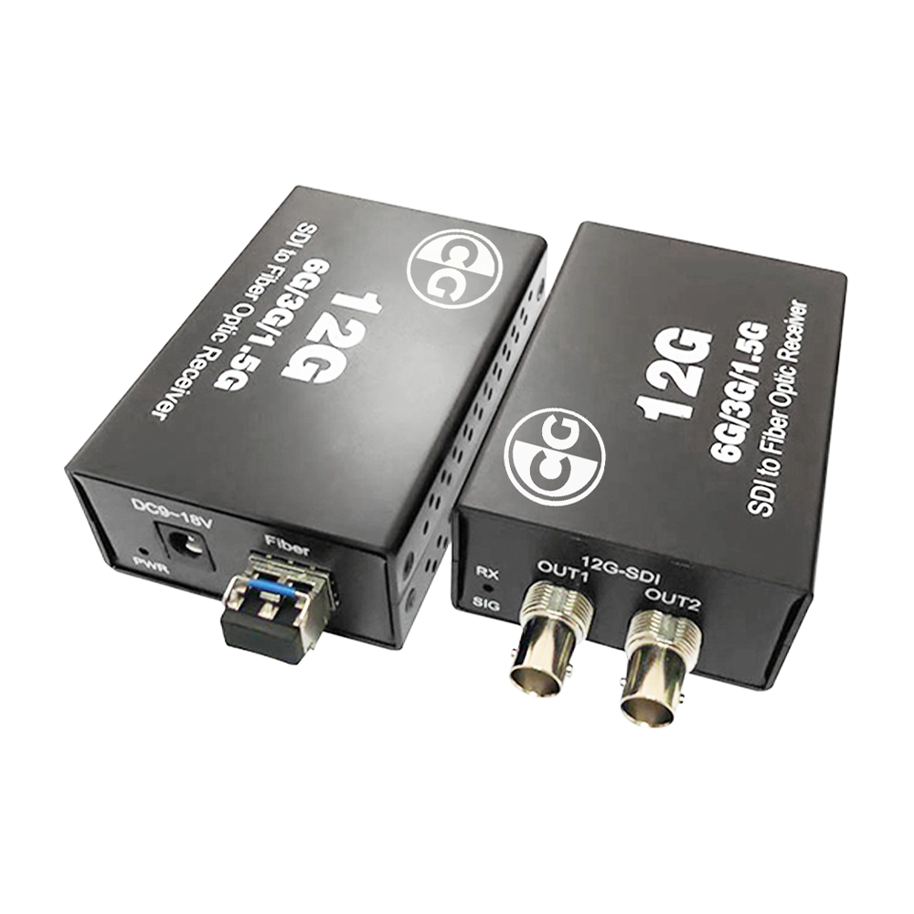 KIT DE EXTENDER SDI 12G 4K 60HZ VIA FIBRA ÓPTICA 2LC MULTIMODO COM LOOP DE ATÉ 60KM (CG)