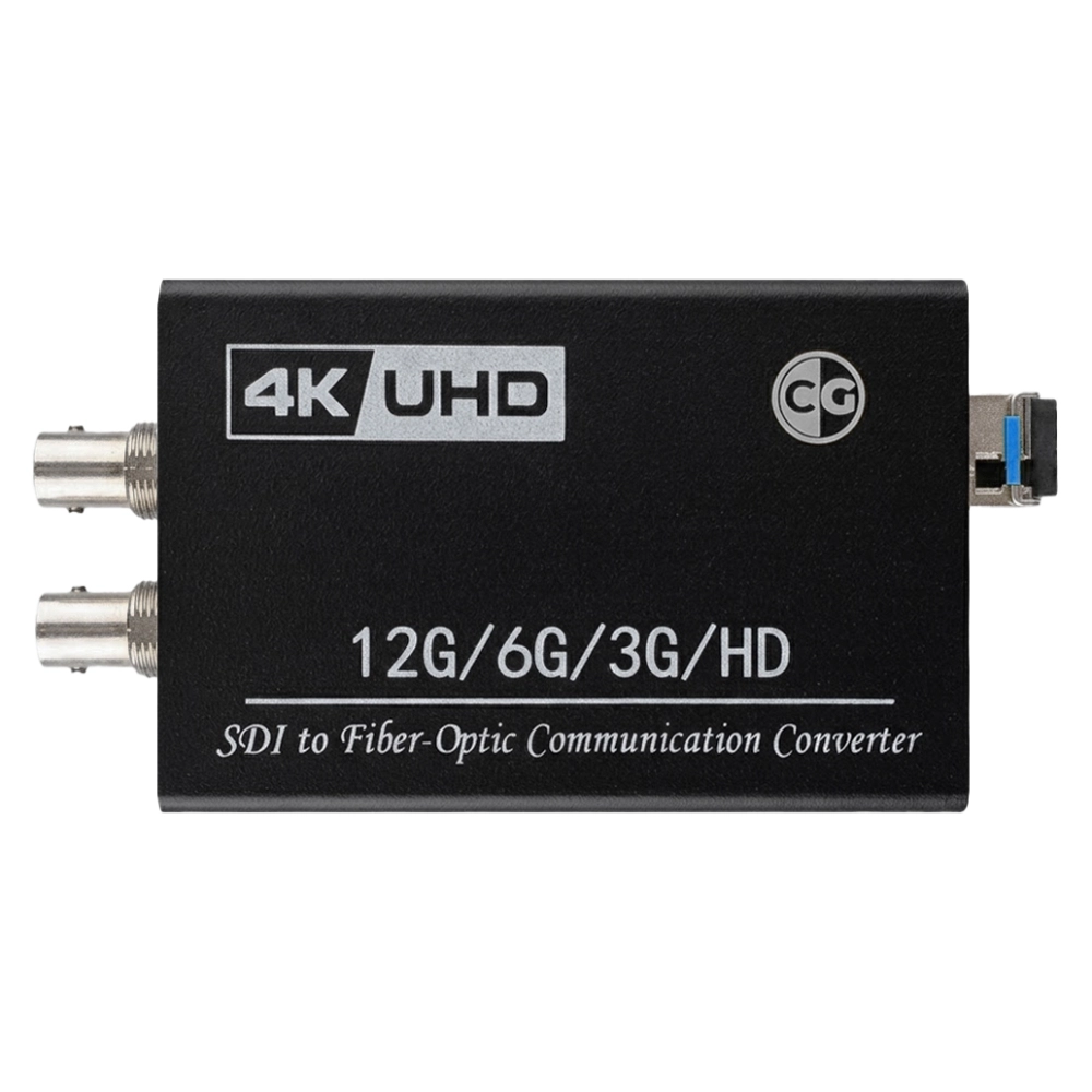 Kit de Extender SDI 4K 60Hz 12G com Loop e Par de Módulos Mini Gbic Via Fibra Óptica Multimodo LC de Até 60 Km. - CG