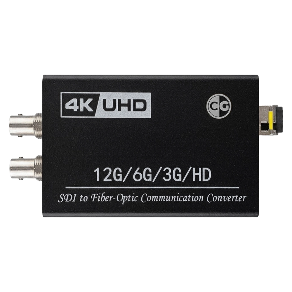 Kit de Extender SDI 4K 60Hz 12G com Loop e Par de Módulos Mini Gbic Via Fibra Óptica Multimodo LC de Até 60 Km. - CG