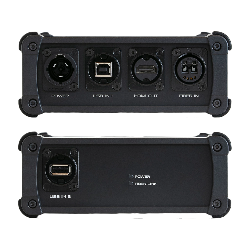 KIT Extensor TX e RX Com HDMI USB 4K 60Hz Gigabitit HDR Via Fibra Óptica Singlemode 10Km (XT²)