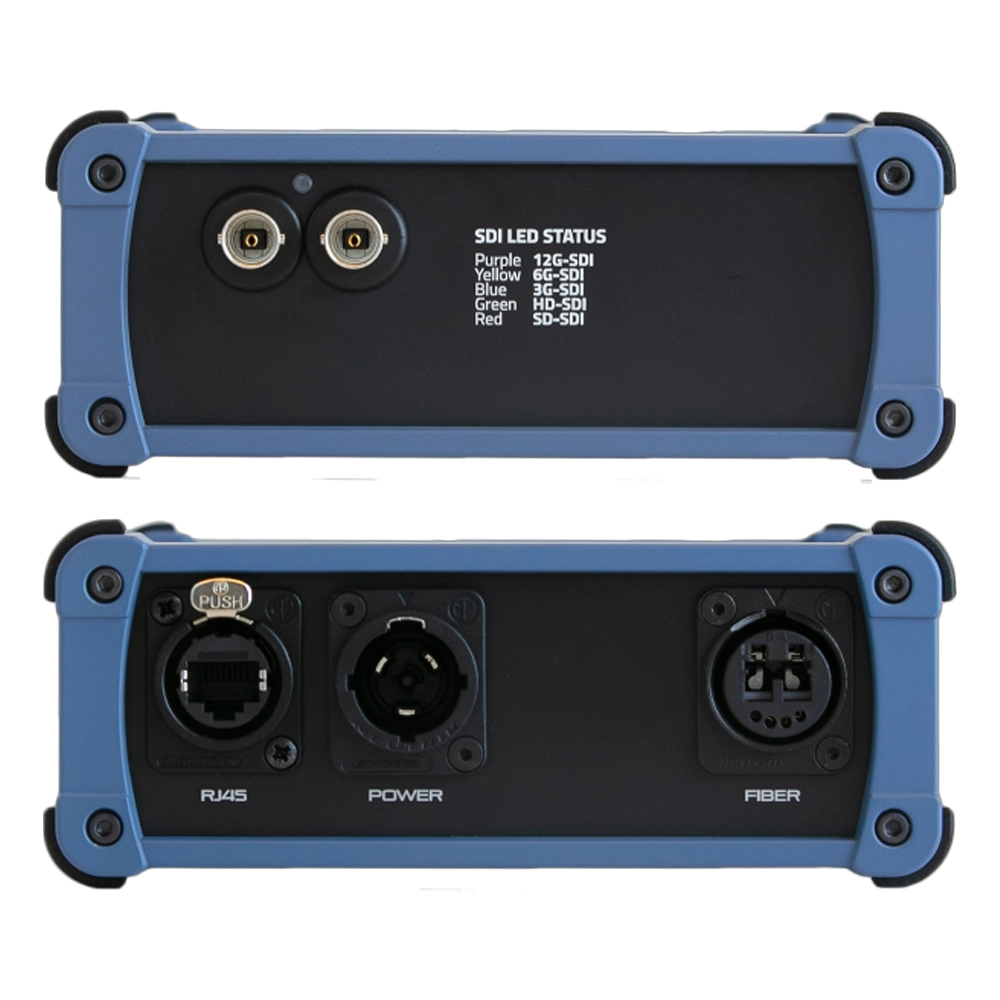 KIT Extensor TX e RX Com 2 SDI IN/OUT 4K 60Hz Gigabitit HDR Via Fibra Óptica Singlemode 10Km (XT²)