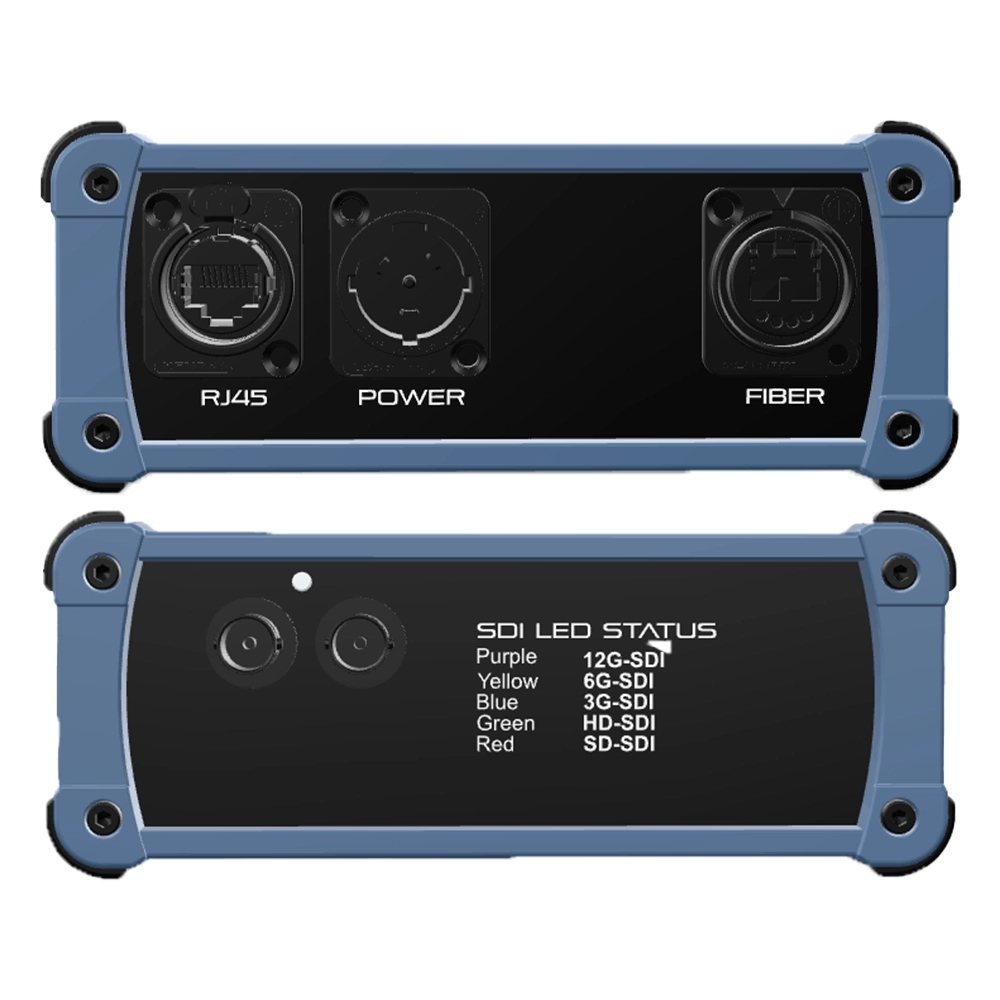 KIT Extensor TX e RX Com 2 SDI IN/OUT 4K 60Hz Gigabitit HDR Via Fibra Óptica Singlemode 10Km (XT²)