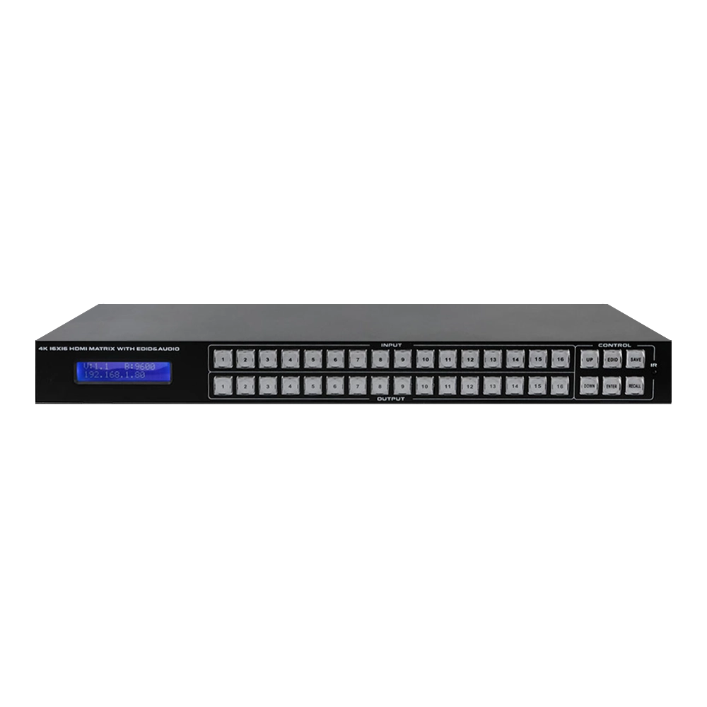MATRIX HDMI 16X16 4K 30HZ RACK 1U COM HDCP 1.4 GERENCIAVEL (FLEXPORT)