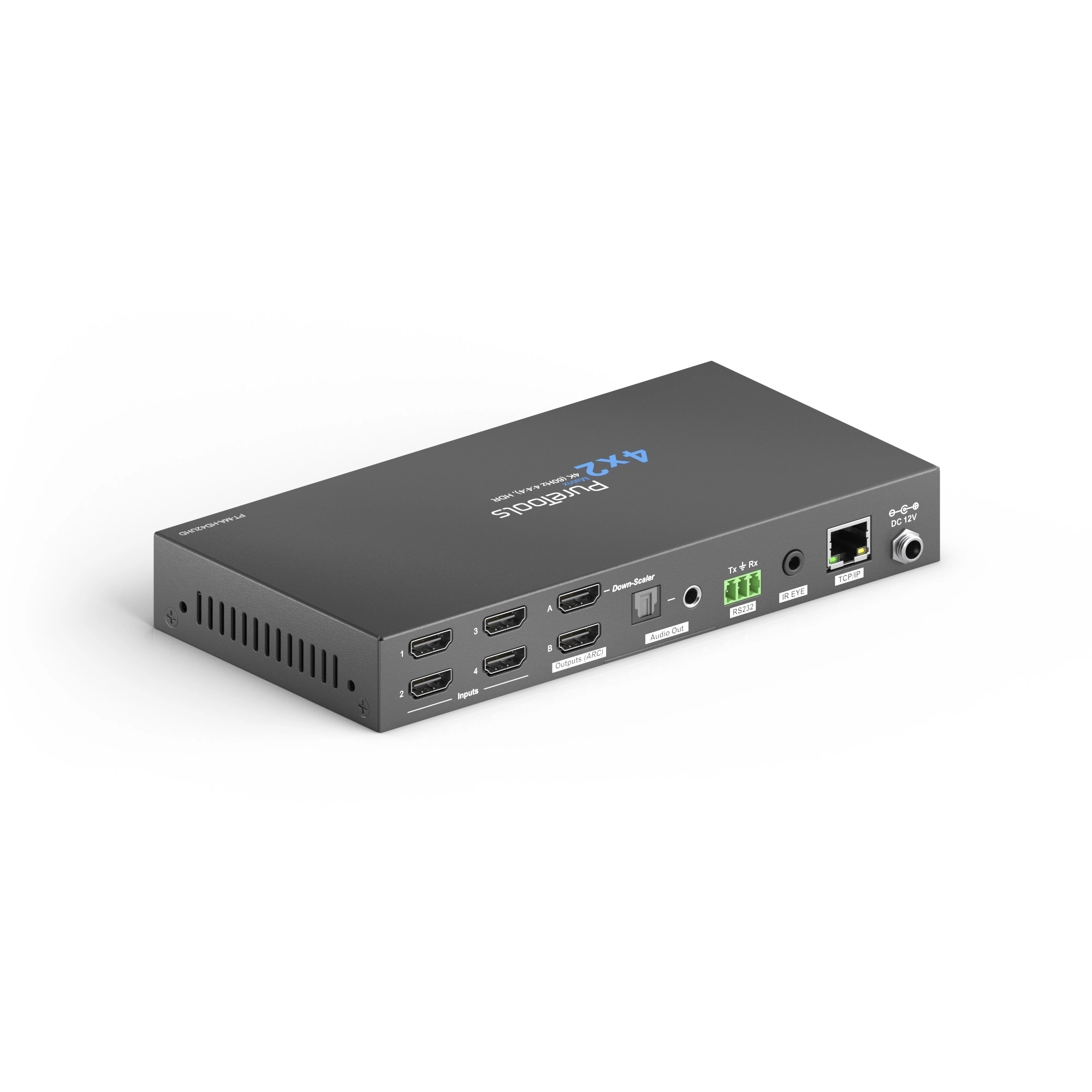Matrix HDMI 4x2 4K 60Hz 18Gbps com Escalador e Saída de áudio ARC (Purelink)