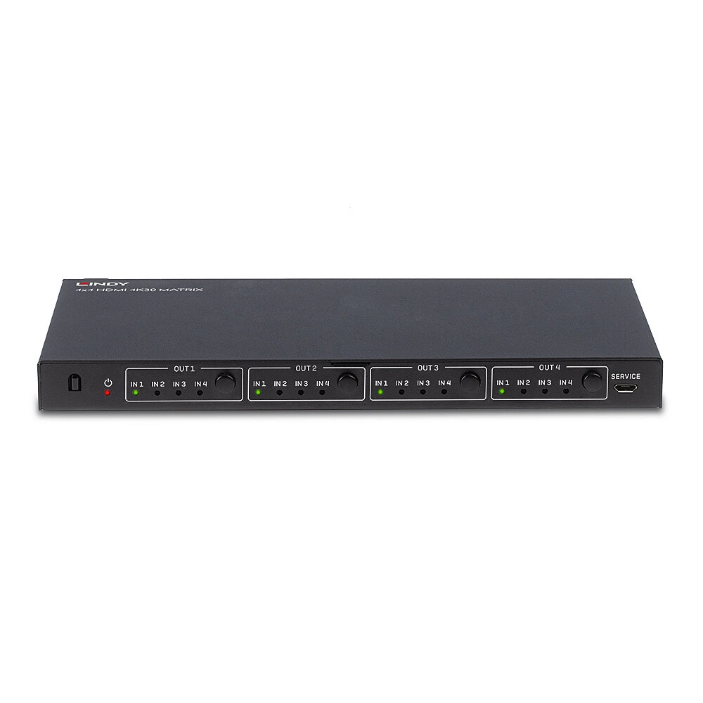 MATRIX HDMI 4X4 4K 30HZ HDCP 1.4 DISTRIBUIÇÃO AV FLEXÍVEL E CONTROLE INTELIGENTE (LINDY)