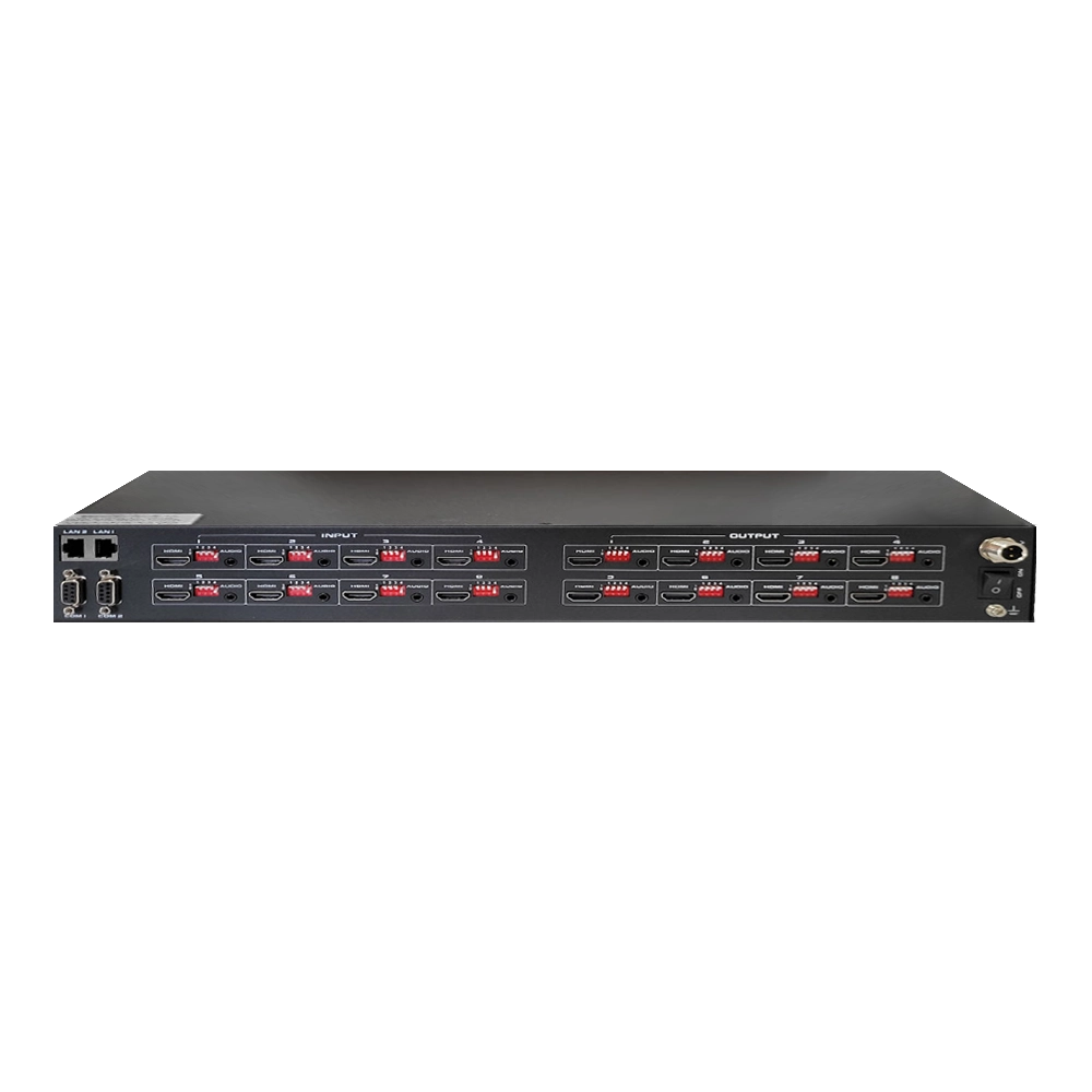 MATRIX HDMI 8X8 4K60HZ COM ÁUDIO INDEPENDENTE, CONTROLE APP/WEB, RS232 E GERENCIAMENTO EDID (FLEXPORT)