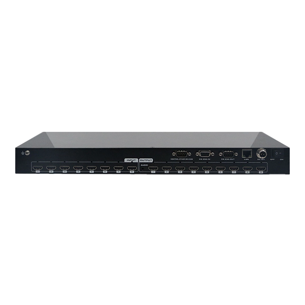 MATRIX HDMI 8X9 4K 30HZ RACK 1U COM ÁUDIO DE EMBEDDED CONTROLE APP/WEB/RS232/IR (FLEXPORT)