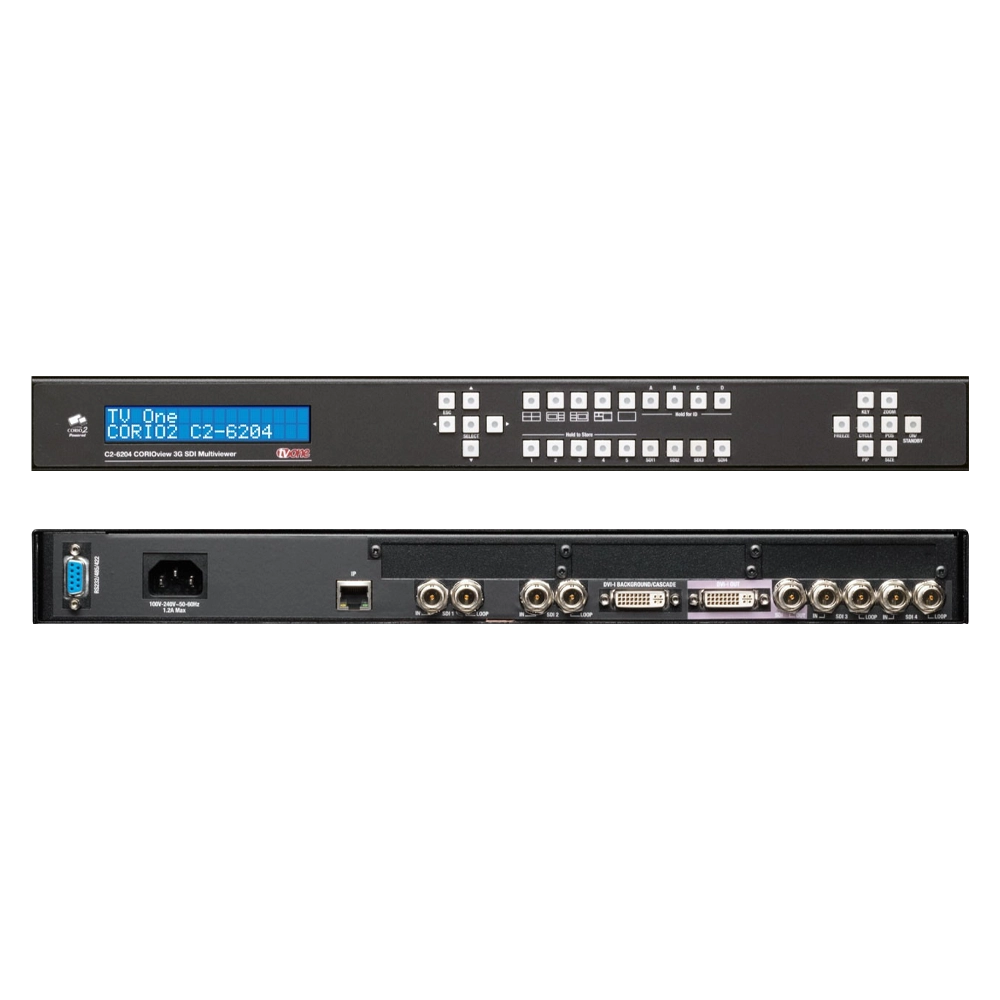 Multiviewer 3G-SDI de 4 Canais Full HD 1080p DVI 1U  Profissional (TV ONE)