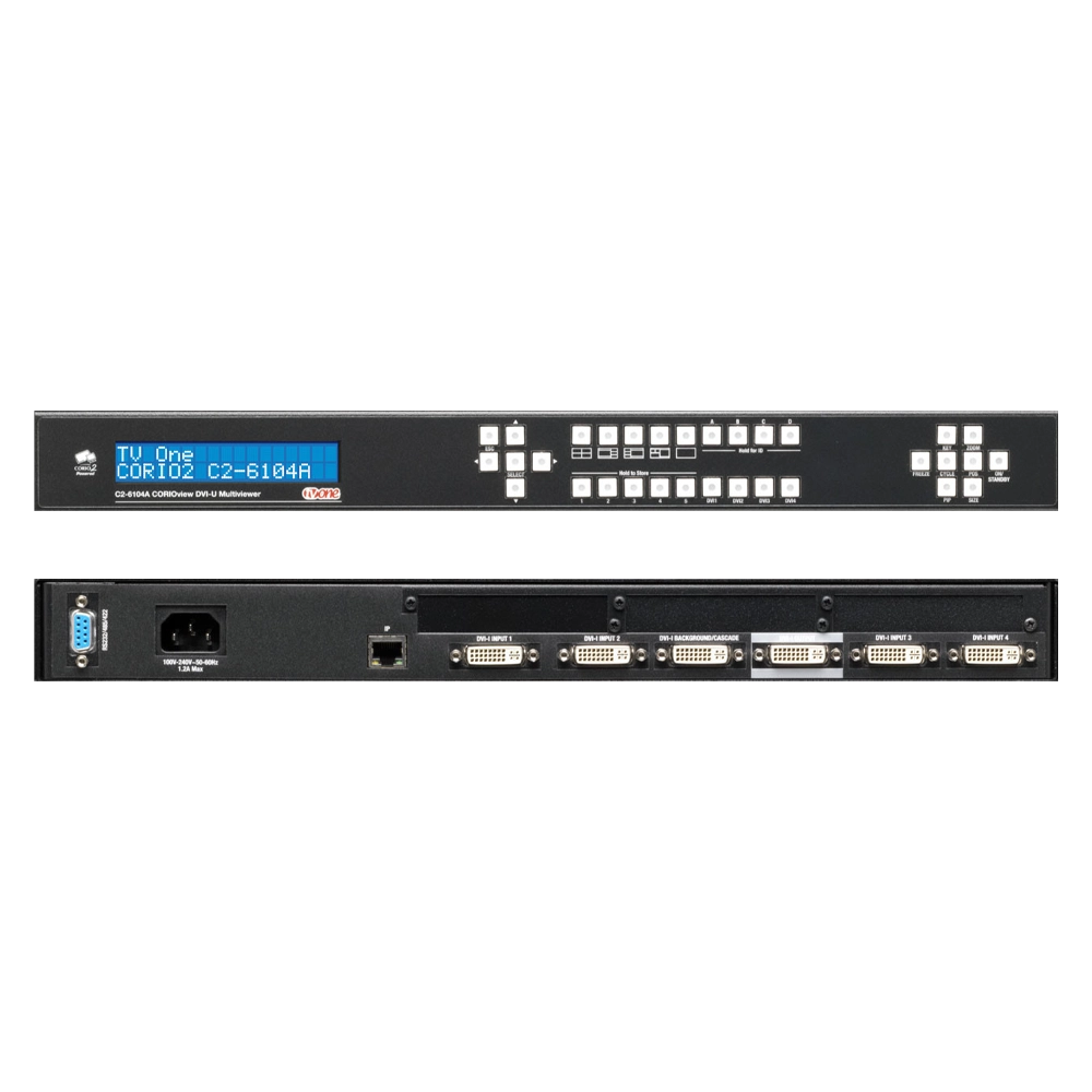 Multiviewer4 Portas DVI Compativel com HDMI Full HD 1080p 1U Profissional (TV ONE)