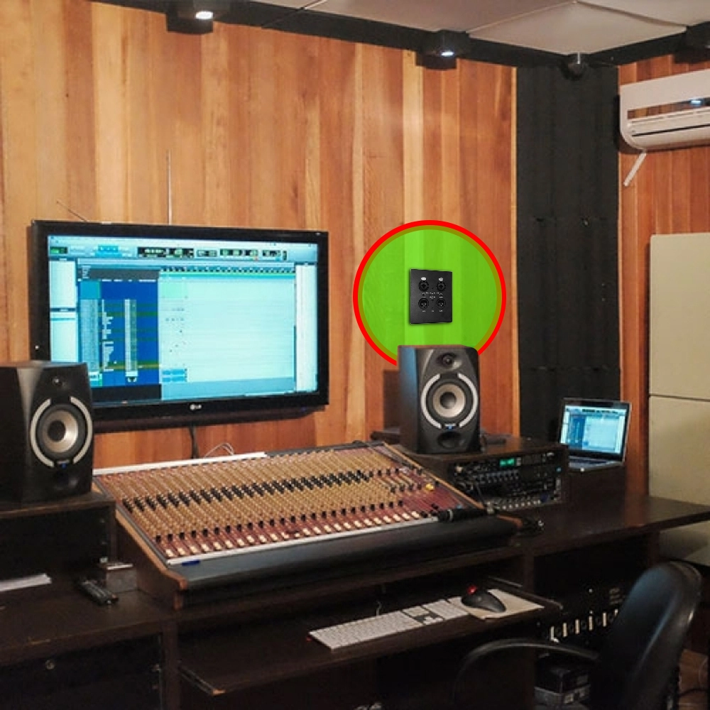 Painel Dante Para Conversão 2 XLR Macho para 2 XLR Fêmea - Sonic Flow