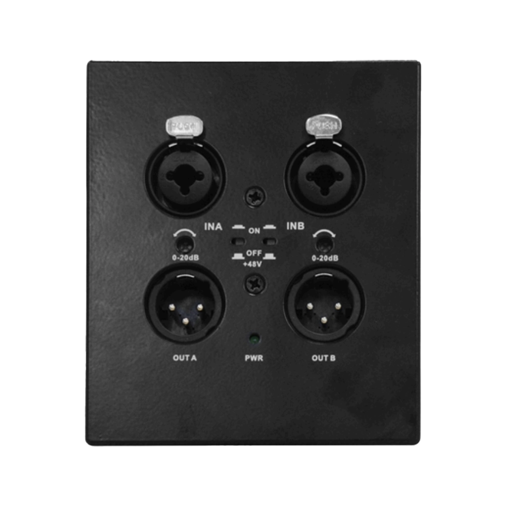 Painel de Conversão Dante de 2 XLR Macho para 2 XLR Fêmea Cretone (SONIC FLOW)