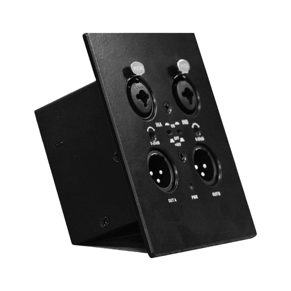 Painel de Conversão Dante de 2 XLR Macho para 2 XLR Fêmea Cretone (SONIC FLOW)