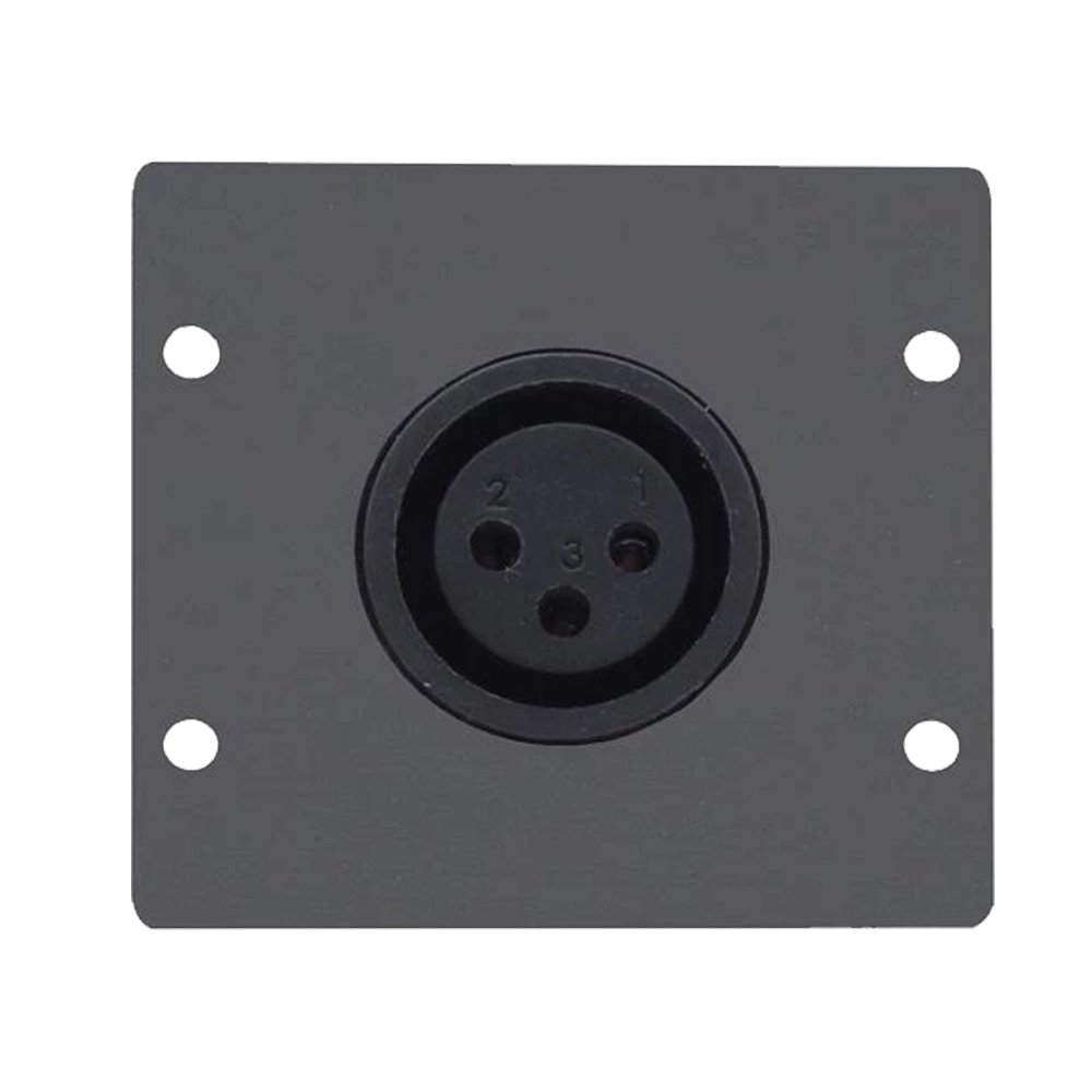 PLACA DE INSERÇÃO XLR FÊMEA PRETO (KRAMER)