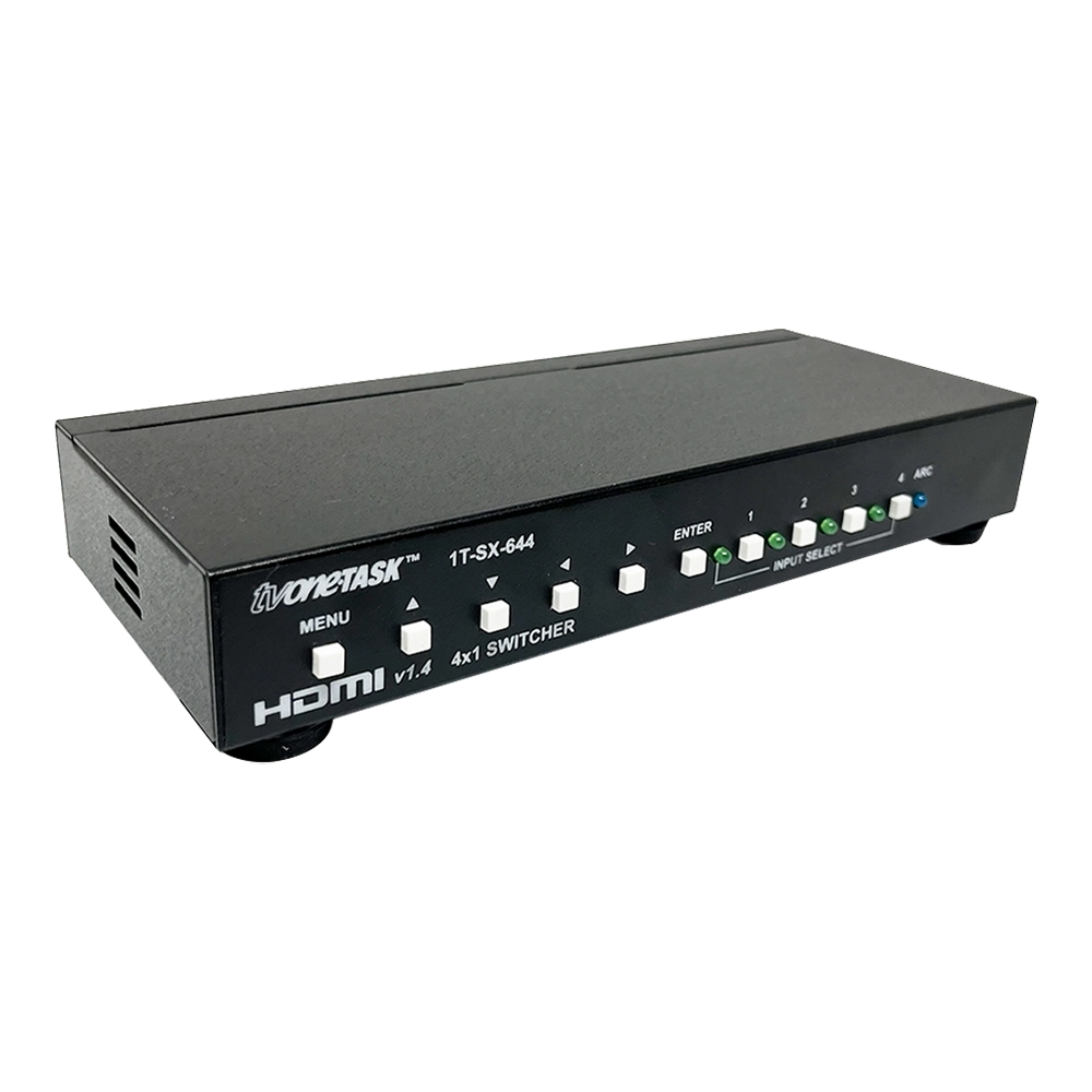 Seletor HDMI 1.4 com RS232 e saída ARC com controle remoto (TV ONE)