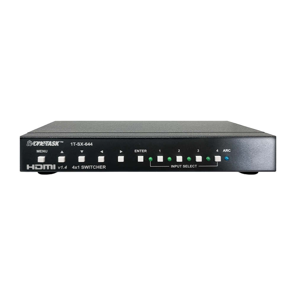 Seletor HDMI 1.4 com RS232 e saída ARC com controle remoto (TV ONE)