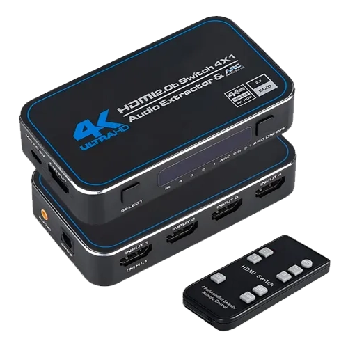 SELETOR HDMI 4X1 C/ CONTROLE REMOTO