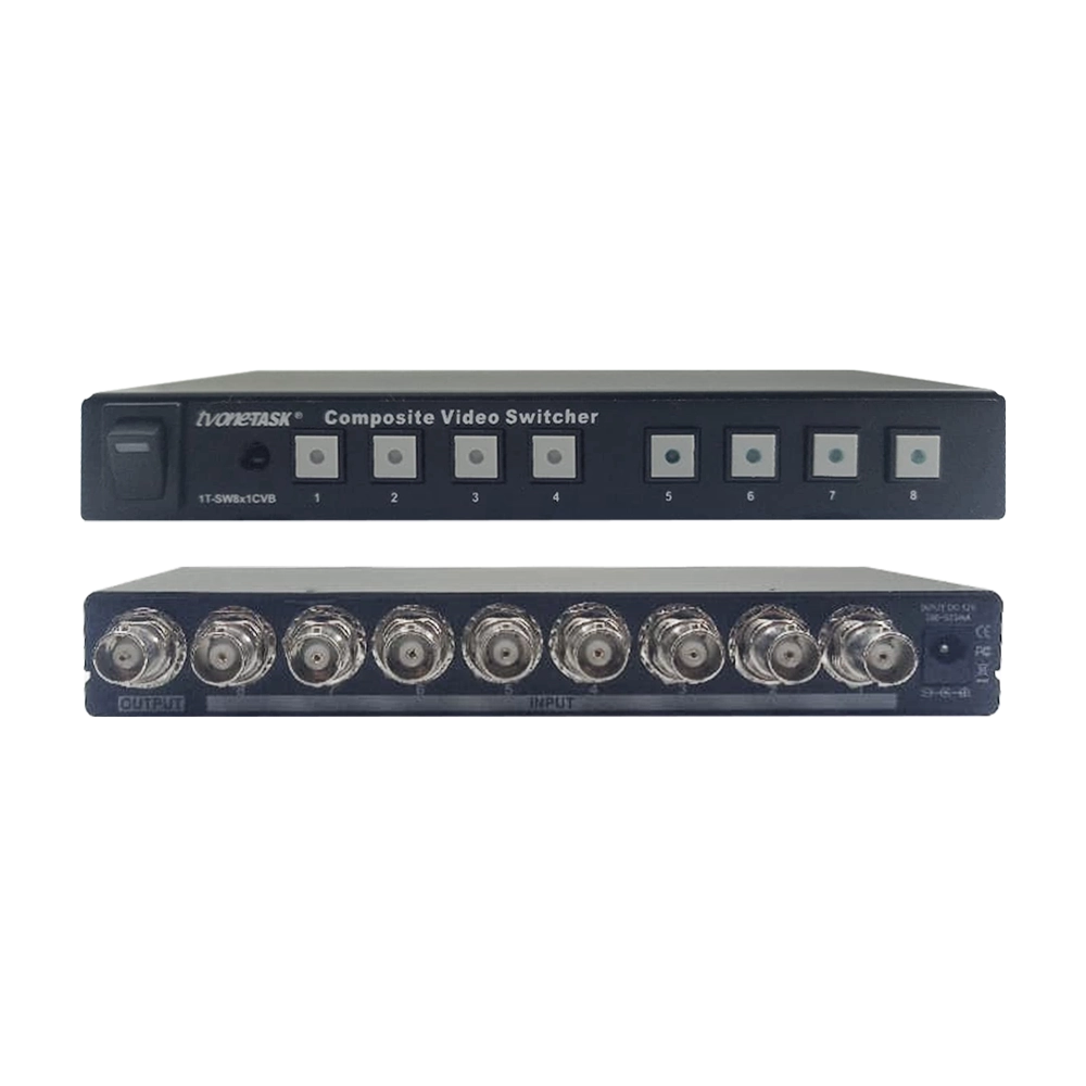Seletor Switcher SDI Profissional 8 entradas para 1 saída BNC (TV ONE)