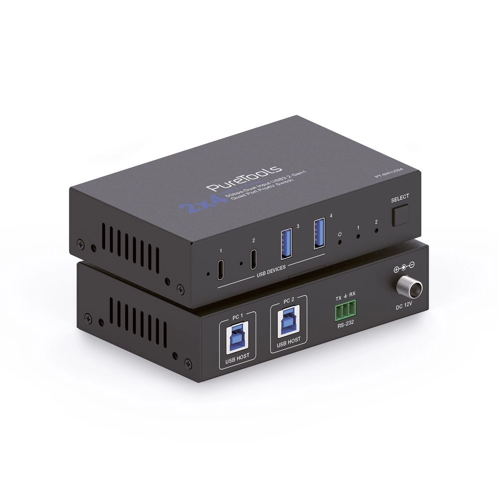 Seletor Switcher USB 3.2 GEN1 2 USB-B x 2 USB-C e 2 USB-A de 5 Gbps (PURELINK)