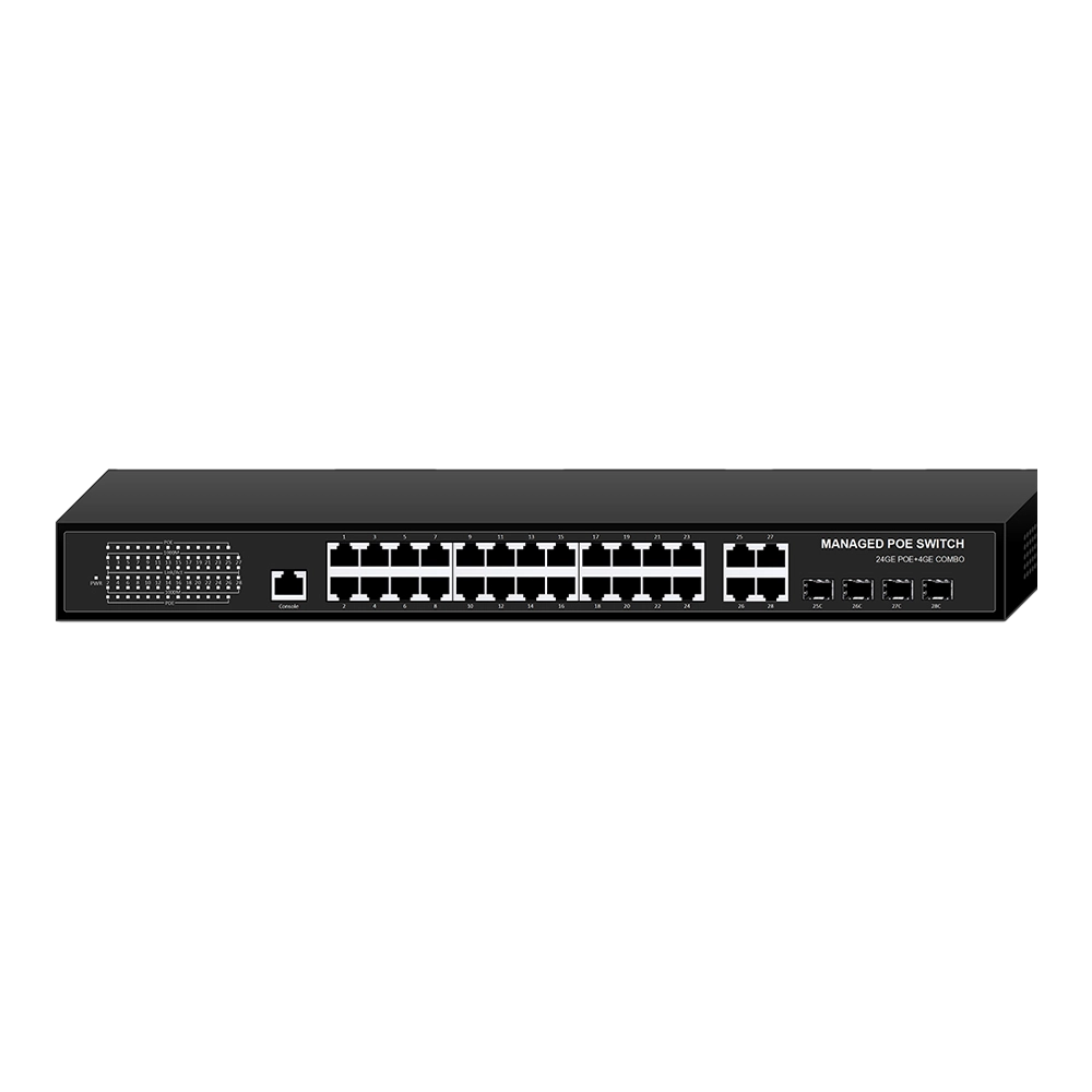 SELETOR OU SWITCH GERENCIAVEL ETHERNET PoE 28 10/100/1000 (FLEXPORT)